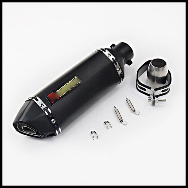 Nero 38-51mm Universale Akrapovic Moto Modificato Scooter Silenziatore Di Scarico Tubo Tubo di Sfiato Per GY6 CBR CBR125 CBR250 CB400 CB600 YZF FZ400