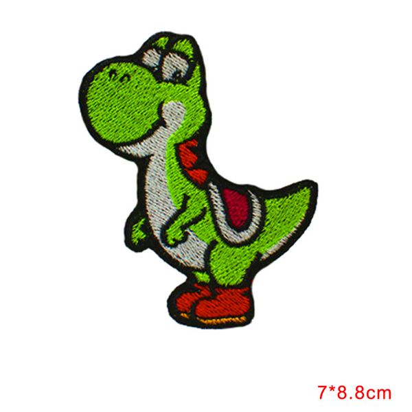 

Вышитые Динозавр YOSHI CARTOON Видео комиксы Железо Пришиваем патч Ткань Кружевные мот