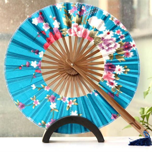 

Ветрянка бамбук шелк вентилятор японский круглый веер