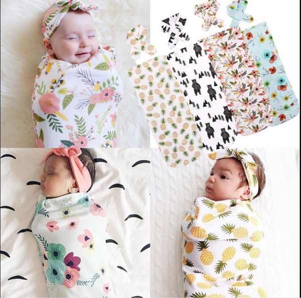 

2017 infant baby waddle baby boy girl bear blanket headband newborn baby oft cotton leep ack two piece et leeping bag