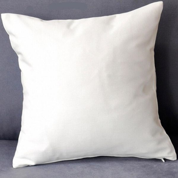 

50pcs all sizes plain white/natural pure cotton twill pillow cover with hidden zip for custom/diy print blank 200gsm cotton cushion cover
