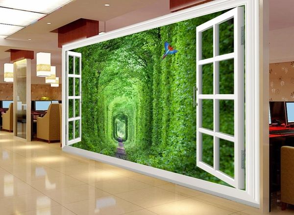 

custom any size fresh woods trees trees 3d background mural 3d wallpaper 3d wall papers for tv backdrop