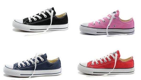 

13 colors canvas shoes low style classic canvas shoes,lace up women&men sneakers, canvas shoes size 35-45, Black