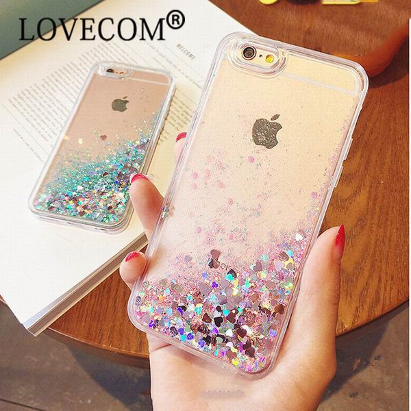 

2017 love heart stars glitter stars dynamic liquid quicksand soft tpu phone back cover case for iphone 5 5s se 6 6s plus 7 7 plus