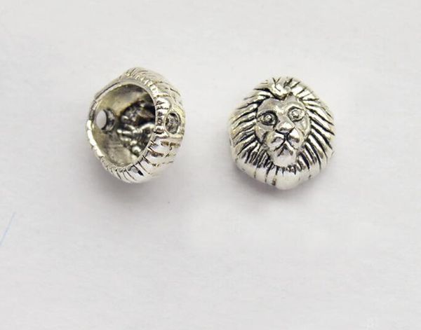 

100pcs/lot diy handmade jewelry acceesories antique silver antique gold alloy hollow lion head bead retro alloy beads connectors