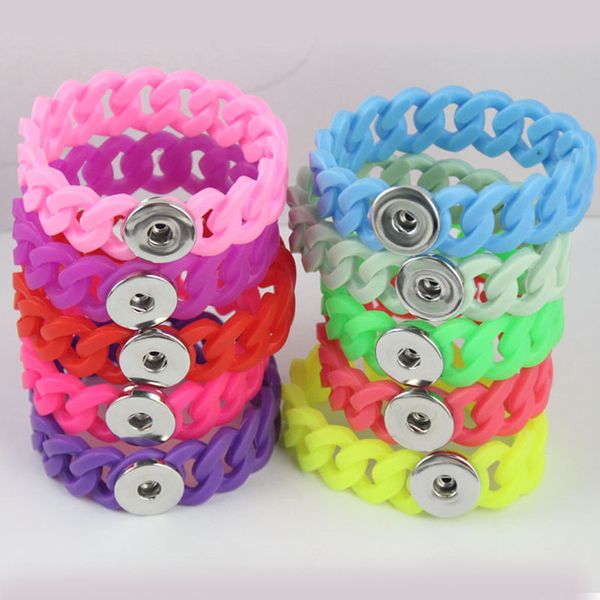 

Новый оптовый микс Colorssnap на ювелирные изделия силиконовые цепи оснастки браслет