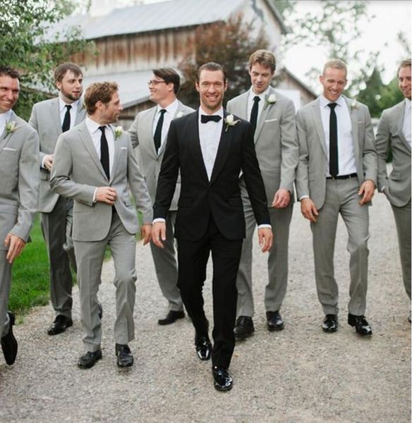 

latest design men suits handsome men's wedding suits tuxedos slim fit black gray groom party prom dress suits(jacket+pants), White;black