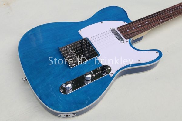 

china wholesale factory custom sparkle bule metallic guitar 6 string electric guitar tl