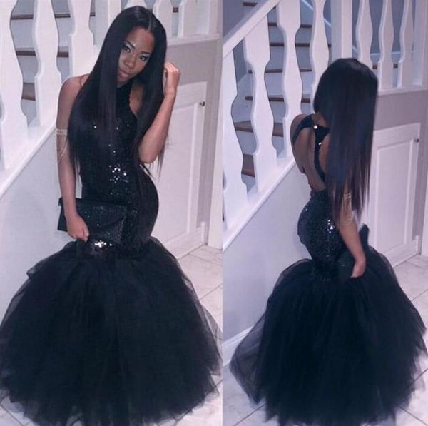 

скромный черный девушка плюс размер русалка африканский пром платья длинные 2017 блестками сексуальная спинки вечерние платья дешевые платье, Black