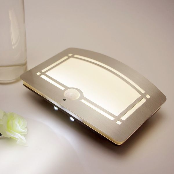 

led night light 4000k натуральный белый батарейках motion sensor спальня украшения освещение настенный светильник/прихожая led датчик лампы