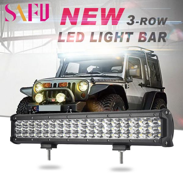 2X 22~23INCH 144W SPOT FLOOD WORK DRIVING LED LIGHT BAR 12V 24V 4WD for JEEP 4WD