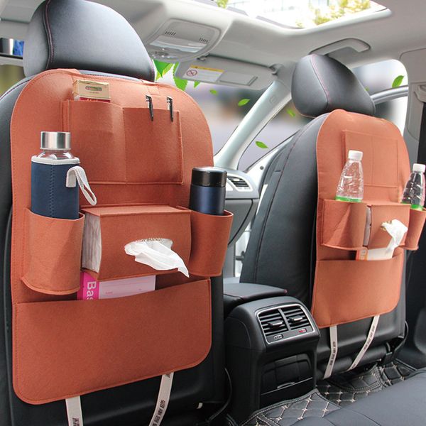 

senior style non-woven multifunction hanging organizer car seat back capacity storage 55*40cm