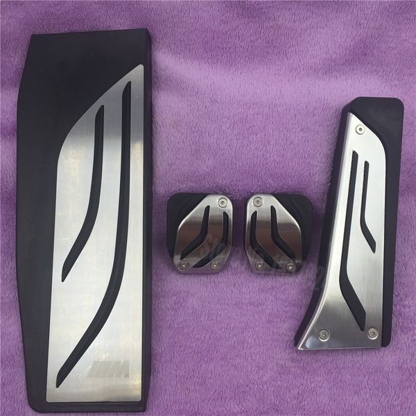 

non-drilling gas fuel brake footrest pedal plate pad mt for bmw new 1 2 3 4 5 6 7 series gt x3 x4 z4 f30 f31 f34 lhd car covers
