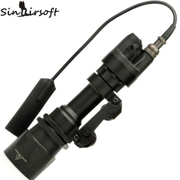 

sinairsoft marking m951 led white light tactical super bright flashlight with remote pressure pad night torch for hunting black/sand