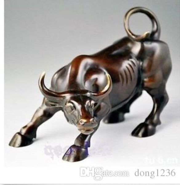 2020 nuova statua di Big Wall Street Bronze Fierce Bull OX asciutta