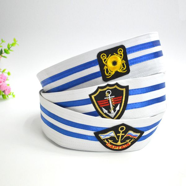 Erkekler Kadınlar için yeni Pamuk Deniz Kapaklar Şapkalar Çocuk Eğilim Sahne Performansı Popeye Sailor Hat Beyaz Hava Üniforma Ordu Kap GH-243