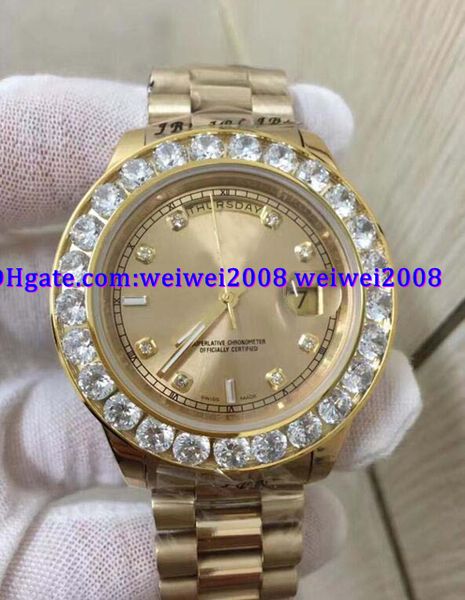 

luxury watch box president 18k yellow dial mens watch 18038 41mm, Slivery;brown
