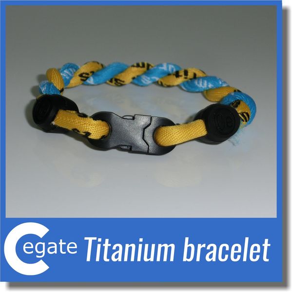 Venda por atacado - Titanium Germânio 2 Cordas Triplo Pulseiras de beisebol do basquete de futebol colégio esportes pulseira de silicone nylon trançado de pulso