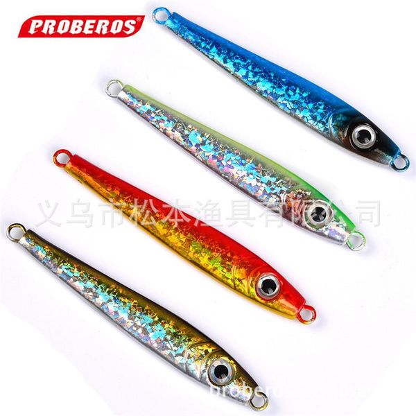 

2018 high lifelike fish metal lead jigs fishing lures deep diving bait 8cm 36g 3d eyes spinner lure