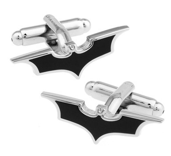 

fashion men batman cufflinks standard design high qualtiy gift silver color button garments accessory factory price, Silver;golden
