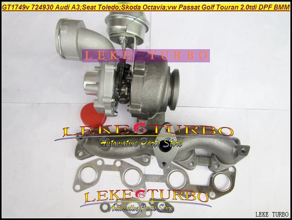 GT1749V 724930-5009S 724930 724930-0002 Turbo Per AUDI A3 Seat Toledo; Skoda Octavia VW Passat Golf Touran AZV BMM BKD 2.0L TDI