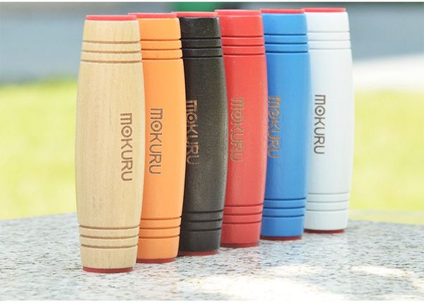 

wooden mokuru stick fidget rollver wood spinner amazing desk toy novelty gag decompression focus popular finger deskflip toys dhl free