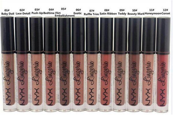 Acheter Prix Dusine Nyx Rouge à Lèvres Mat Liquide Lip Lingerie Nyx Brillant à Lèvres 12 Maquillage De Couleur Gloss à Lèvres Nyx Maquillage