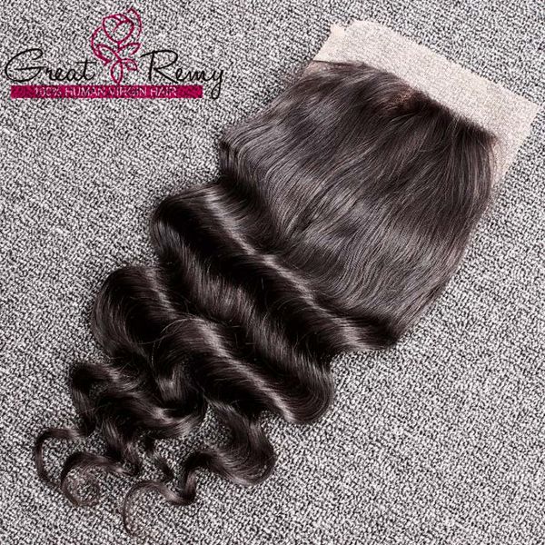 Loose profunda onda virgem remy remy cabelo indiano varejo greaturemy outlet fábrica cabelo fecho de renda completa cutícula completa superior 8-26inch