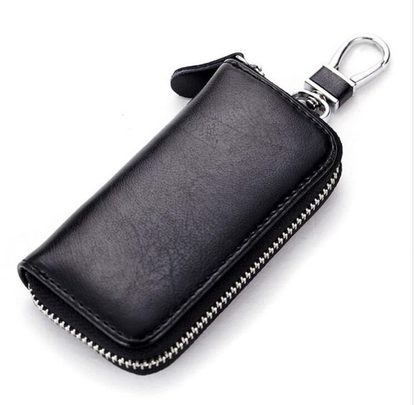 

Cow Leather Men & Women Car Key Bag Wallet Multi Function Key Case Fashion Housekeeper Holders 6 Key Rings