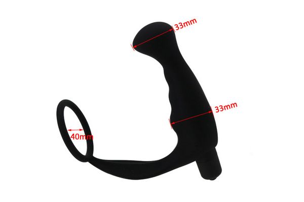 Silicone Vibrating Anal Butt Plug Cock Anel para Masculino G Prostato Massager Vibrador Vibrador Erotic Chastity Sex Toys