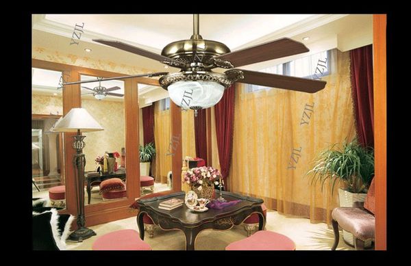 

european fans ceiling retro fan light 52inch fashion luxury dining room living room modern decorative fan ceiling lights