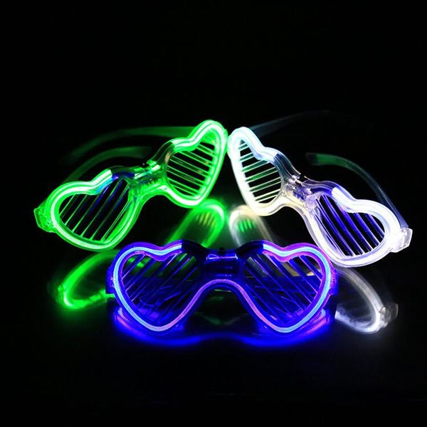 200 PCS Piscando LED Obturador Cego Eye glasses Party Light Up Piscando Multi Estilo favores e presentes de casamento