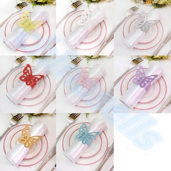 

wholesale- 50pcs butterfly wedding napkin ring table decor napkin holder l napkin holder party supplies dinner banquet table decoration