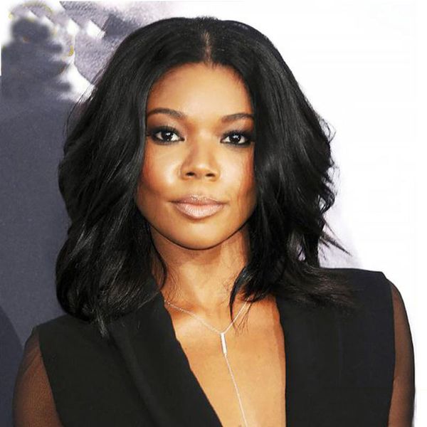 Natural Wavy Short Human Hair Bob Wigs With Bangs Virgin Brazilian