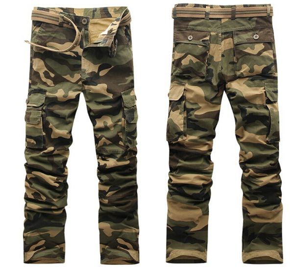

causal pants men sports cargo pants camouflage printed pockets design long trousers for male wear clothing, Black