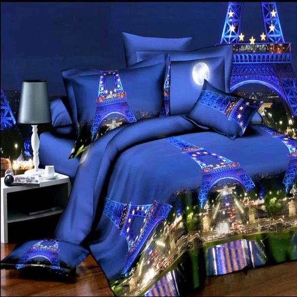 

wholesale- 3d bedding sets  size,paris eiffel tower city scenery bed sets,bedclothes,bed linens,duvet cover set with sheet#3d35-73