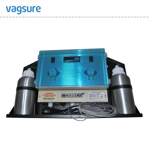 

vs-op002 double oil aroma pumps with 2 fragrant essential oil containers for steam sauna