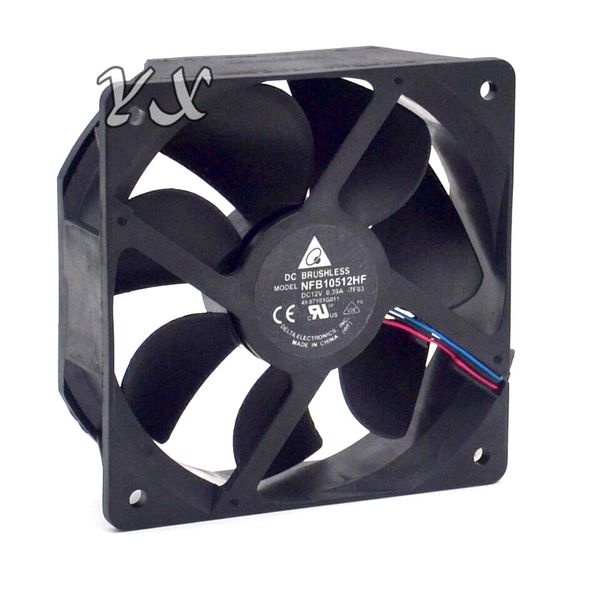 Ventilador de refrigeração Para Delta NFB10512HF-7F03 DC 12 V 0.39A 3-fio conector de 3 pinos 70mm 105x105x32mm Servidor Quadrado ventilador De Refrigeração