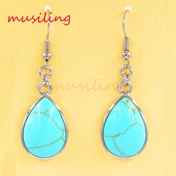

dangle earrings water drop natural gem stone earring ear accessories silver plated european fashion jewelry for women