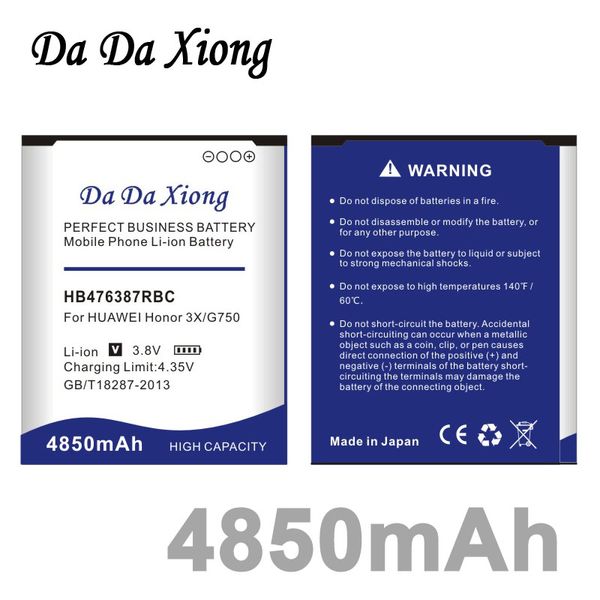 

Da Da Xiong 4850mAh HB476387RBC Аккумулятор для Huawei чести 3X G750 B199 G750-T00 G750-C00