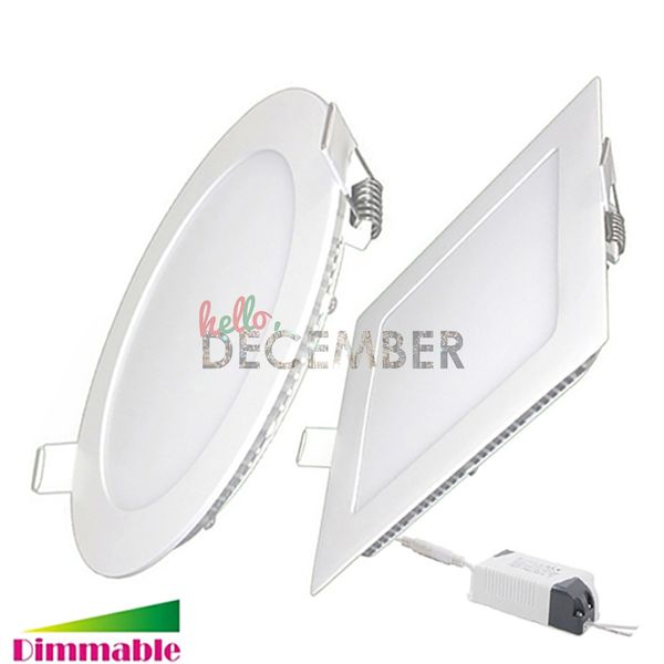 

3W 6W 9W 12W 15W 18W 21W 30W Dimmable Round / Square LED Panel Light Recessed LED Ceiling Lamps LED Downlight