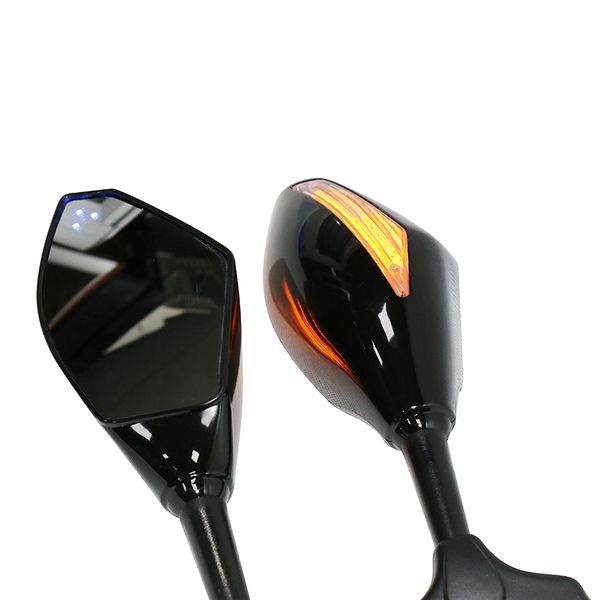 

новый черный зеркало заднего вида led указатель поворота для yamaha kawasaki honda cbr