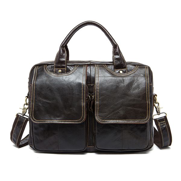 

wholesale- men luxury vintage handbag cowhide genuine leather bags mens messenger shoulder bag crossbody men's briefcase laptravel bags