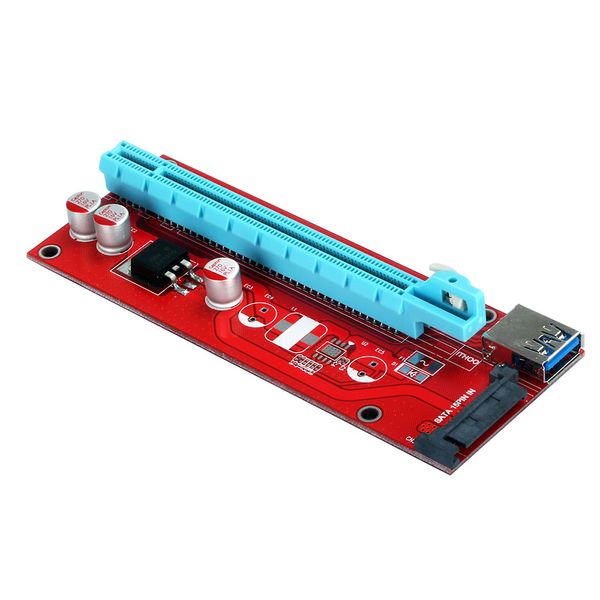 Freeshipping 10 pz New Red VER007S PCI Express Riser Card da 1x a 16x PCI-E Riser extender 60 cm USB 3.0 Cavo 15 Pin SATA per BTC Mining rig