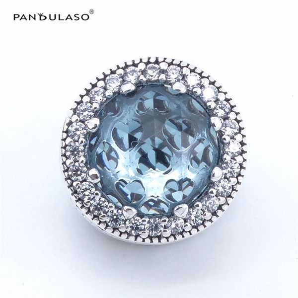 

pandulaso glacier blue radiant hearts beads for jewelry making fits pandora charms bracelets woman diy silver 925 jewelry 2017 summer, Black