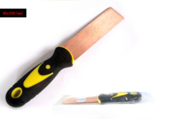 

30*200mm putty knife,copper spatula,non sparking hand tools,red copper scraper