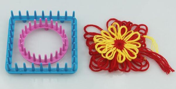 

главная сад ремесла подарки 9 шт. вязание ткацкий станок цветок ромашка шаблон чайник шерсть пряжа иглы вязать хобби ткацкий станок вязальна