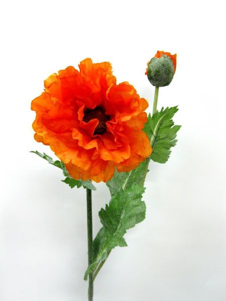 

6pcs/lot artificial flower plastic poppy silk flowers for home decoration wedding decor party supplies