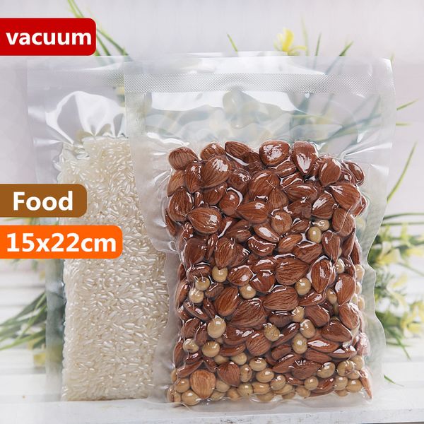 15x22 cm 0,16 mm Sottovuoto in nylon trasparente per alimenti cotti Conservazione di sacchetti per imballaggio Snack di carne Conservazione ermetica Sigillatura a caldo Custodia in plastica