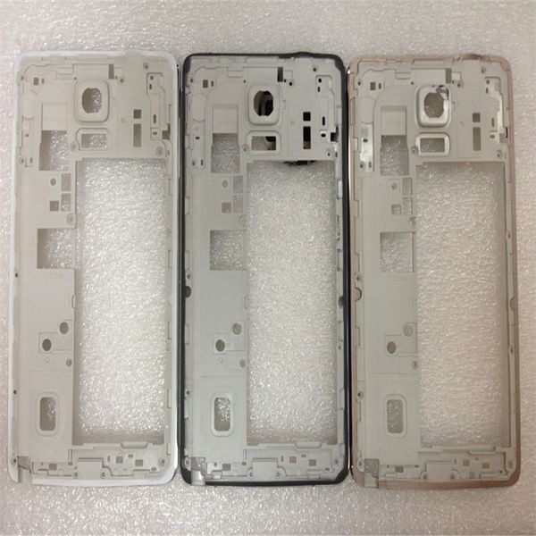 OEM Orta Çerçeve Plaka Çerçeve Samsung Galaxy Not 4 N910F N910V N910C Konut Kapak + Kamera Cam Düğmeleri